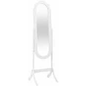 Vidaxl - Miroir sur pied blanc 45,5x47,5x160 cm bois d'ingénierie