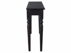 Vidaxl table console noir clair 110x30x75 cm bois d'acajou