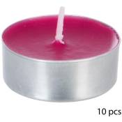 Atmosphera - Lot de 10 bougies parfumées framboise
