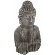 Atmosphera - Statuette de Bouddha - h. 49 cm - 28 x 20 x 48 - Gris
