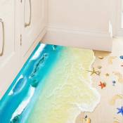 Autocollants de sol 3D décor de salle de bain océanique décalcomanies de papier peint 3D autocollant de sol amovible décalcomanies murales océan 3D