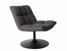 Bar - fauteuil design pivotant en tissu gris foncé 3100030