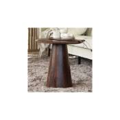 Be Pure Home - Table basse ronde 60x53x51 cm en manguier plaqué noyer