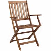 Chaise pliante avec accoudoirs en bois pour le mobilier