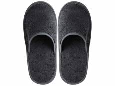 Chaussons de bain pure gris anthracite taille large