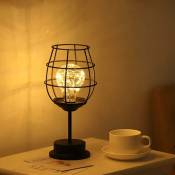 Comely - Lampe de Table Vintage en Fer Forgé Avec Ampoule led Chaleureuse, Idéale pour Maison, Restaurant, Hôtel (Pile Non Incluse) - Forme de Verre