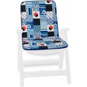 Coussin de Chaise de jardin Pliant Douce Intérieur Extérieur Motif Coccinelle - Bleu