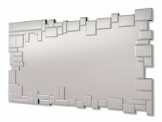 Dekoarte e075 - miroirs muraux modernes | grands miroirs rectangulaires argent | 1 pièce 120x70cm E075