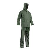 Ensemble de pluie veste et pantalon double enduction pvc vert tl - 50201 - Vert
