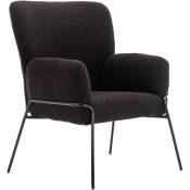 Freia chaise longue moderne avec accoudoirs chaise cocktail chaise rembourrée noir - Svita