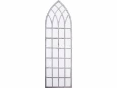 Grand miroir fenêtre en métal gothique