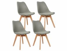 Hombuy®lot de 4 chaises scandinaves - gris clair