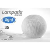 Iperbriko - Lampe de table sphère blanche design cm