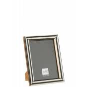 Jolipa - Cadre photo 13x18cm en bois noir et blanc 15x20cm - Mix