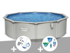 Kit piscine acier ronde Bestway Hydrium 4,60 x 1,20 cm + Kit de traitement au chlore + Kit d'entretien Deluxe