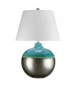 Lampe de table Laguna Glaze turquoise et graphite 71 Cm