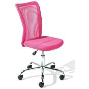 Les Tendances - Chaise de bureau rose et pieds métal