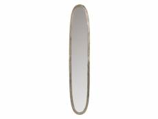 Miroir ovale en aluminium 179x33cm chris