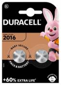 Pile bouton lithium Duracell 2016 lot de 2