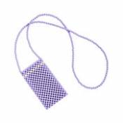 Porte-téléphone Perla / Mini sacoche en perles - Fait main - Hay violet en plastique