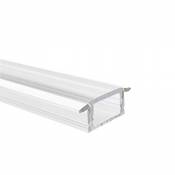 Profilé aluminium SEMI - 200 cm - Encastrable - Blanc