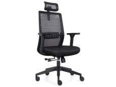 Sedero - chaise de bureau napoli deluxe 4d - noir