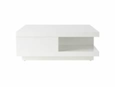 Table basse carrée à rangements 2 tiroirs design