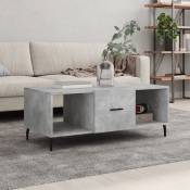 Table basse，Table de Salon gris béton 102x50x40 cm bois d'ingénierie vidaXL