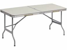 Table de pique-nique.table pliante valise.table de camping en mdf et acier.150x60x69.5cm. Gris
