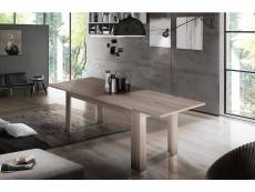 Table de salle à manger extensible, made in italy, table moderne avec rallonges, console extensible, 140 - 190x90h75 cm, couleur orme perlé 8052773808