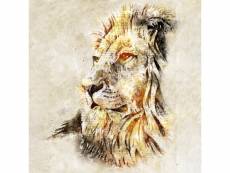 Tableau sur toile lion vintage 90x90 cm 636590