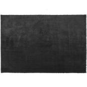 Tapis Épais 160 x 230 cm en Tissu Coton Noir Doux
