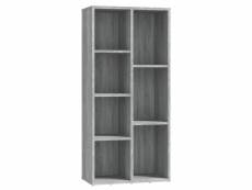 Vidaxl armoire à livres sonoma gris 50x25x106 cm