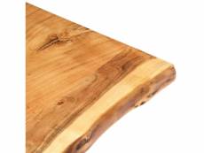 Vidaxl dessus de table bois d'acacia massif 80x(50-60)x2,5 cm 286329
