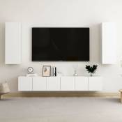 Vidaxl - Ensemble de meubles tv 5 pcs Blanc Aggloméré
