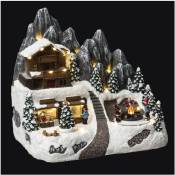 Village de Noël lumineux et animé Refuge en altitude - Feeric Christmas - Multicolore