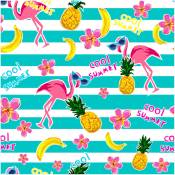 1001kdo - Lot de 20 serviettes papier summer flamingo