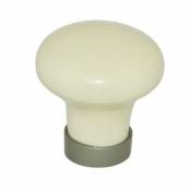 6 boutons de meuble porcelaine ivoire 3 1 x 3 3 cm