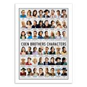 Affiche 50x70 cm - Coen brothers characters - Olivier Bourdereau