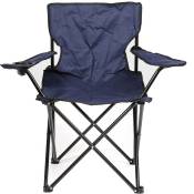 Aqrau Chaise de Camping Pliable / Fauteuil de camping - bleu marine