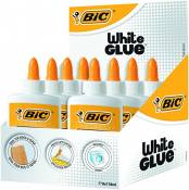 BIC White Glue Colle Liquide, Idéal pour Bois et Papier,