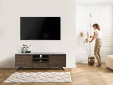Bobochic meuble tv 170 cm serna plaqué chêne