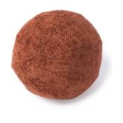Coussin small en polyester rouge rust 30 cm Ball -