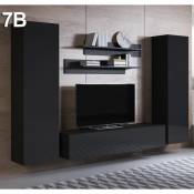 Design Ameublement Combinaison de meubles Luke 7B noir (2,6m)