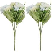 Faux Pivoine Tissu de Soie Hortensia Bouquet DéCoration Oeillet RéAliste Arrangement de Fleurs DéCoration de Mariage DéCoration de Table 2 (Vert)
