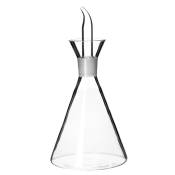 Huilier ou vinaigrier conique en verre transparent anti goutte 500ml