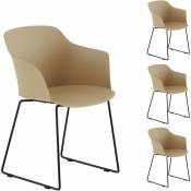 Idimex - Lot de 4 chaises de jardin foro fauteuil d'extérieur