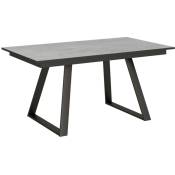Itamoby - Table extensible 90x160/220 cm Bernadette Ciment structure Anthracite