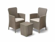 Keter ensemble de meubles de balcon miami 5 pcs cappuccino 432688