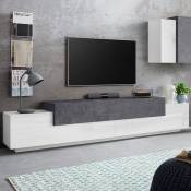 Meuble tv 240cm 4 placards 3 Portes Design Moderne